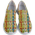 Woven Pattern Background Yellow Women s Lightweight Slip Ons View1