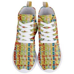 Woven Pattern Background Yellow Women s Lightweight High Top Sneakers by Simbadda