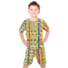 Woven Pattern Background Yellow Kid s Set