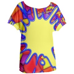 Embroidery Dab Color Spray Women s Oversized Tee by Simbadda