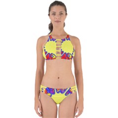 Embroidery Dab Color Spray Perfectly Cut Out Bikini Set by Simbadda