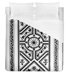 Monastic Antique Scroll Fruit Duvet Cover (queen Size) by Simbadda