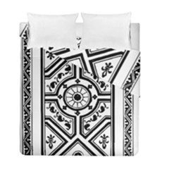 Monastic Antique Scroll Fruit Duvet Cover Double Side (full/ Double Size) by Simbadda