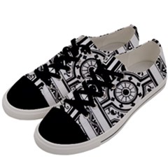 Monastic Antique Scroll Fruit Men s Low Top Canvas Sneakers by Simbadda