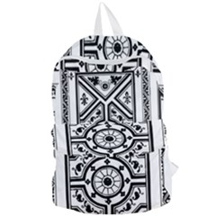 Monastic Antique Scroll Fruit Foldable Lightweight Backpack by Simbadda