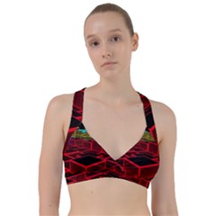 3d Abstract Model Texture Sweetheart Sports Bra by Simbadda