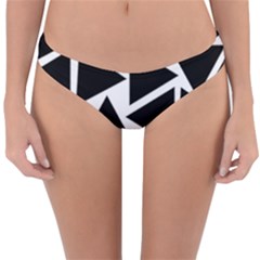 Black Triangle Reversible Hipster Bikini Bottoms by Simbadda