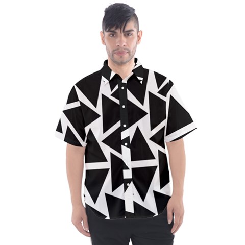 Black Triangle Men s Short Sleeve Shirt by Simbadda