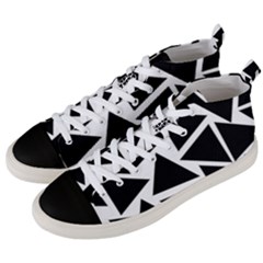 Black Triangle Men s Mid-top Canvas Sneakers