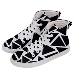 Black Triangle Women s Hi-top Skate Sneakers