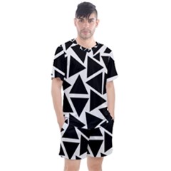 Black Triangle Men s Mesh Tee And Shorts Set