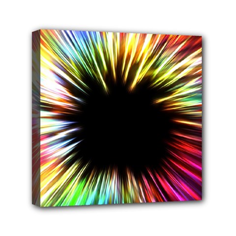 Color Background Structure Lines Mini Canvas 6  X 6  (stretched) by Simbadda