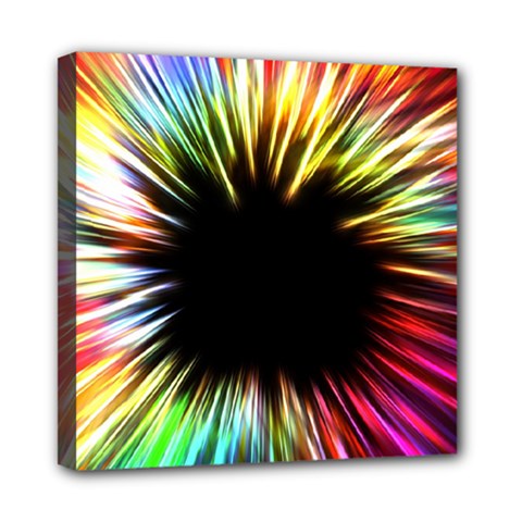 Color Background Structure Lines Mini Canvas 8  X 8  (stretched) by Simbadda