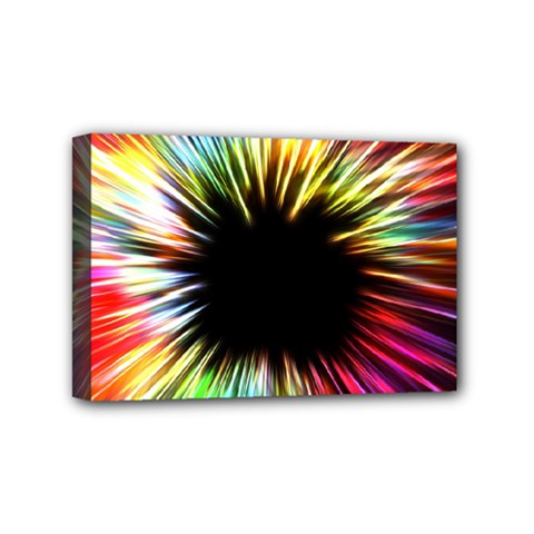 Color Background Structure Lines Mini Canvas 6  X 4  (stretched) by Simbadda