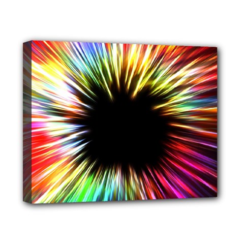 Color Background Structure Lines Canvas 10  X 8  (stretched) by Simbadda