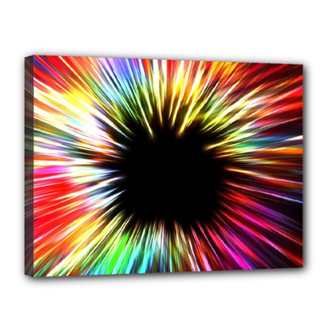 Color Background Structure Lines Canvas 16  X 12  (stretched) by Simbadda