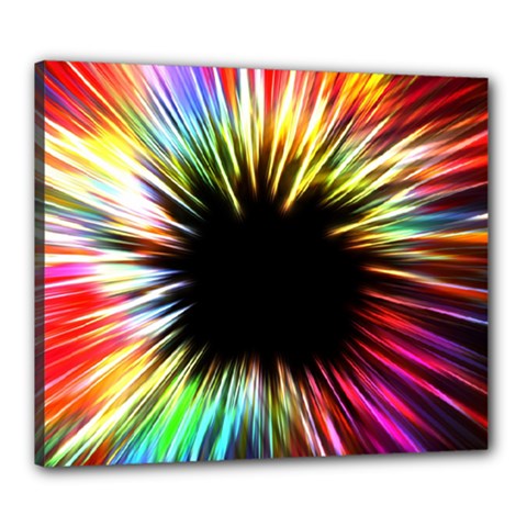 Color Background Structure Lines Canvas 24  X 20  (stretched) by Simbadda