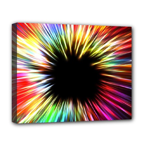 Color Background Structure Lines Deluxe Canvas 20  X 16  (stretched) by Simbadda