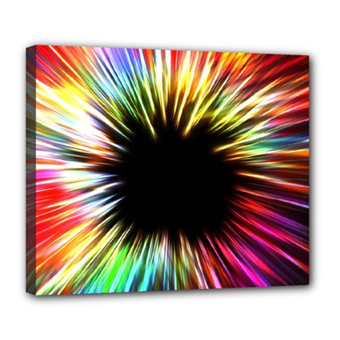 Color Background Structure Lines Deluxe Canvas 24  X 20  (stretched) by Simbadda