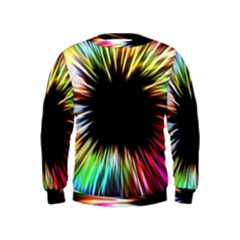 Color Background Structure Lines Kids  Sweatshirt by Simbadda