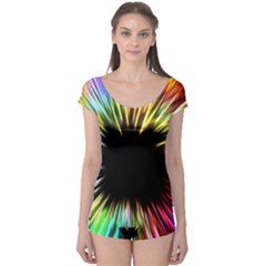 Color Background Structure Lines Boyleg Leotard  by Simbadda