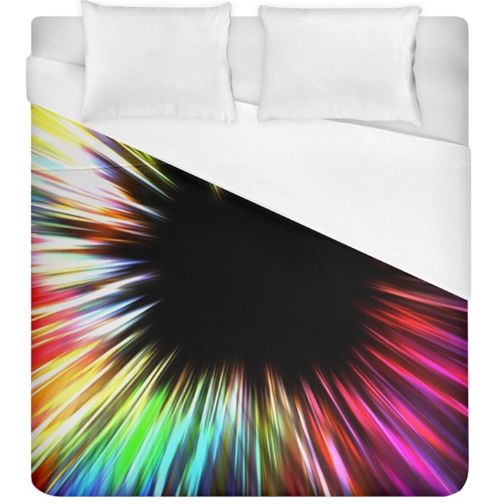 Color Background Structure Lines Duvet Cover (King Size)