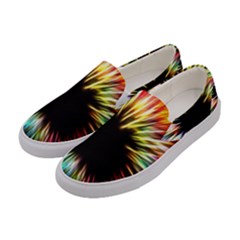 Color Background Structure Lines Women s Canvas Slip Ons by Simbadda