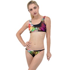 Color Background Structure Lines The Little Details Bikini Set