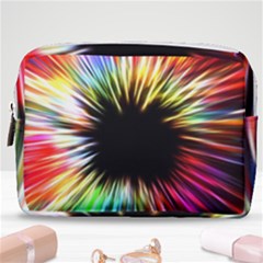 Color Background Structure Lines Make Up Pouch (medium)