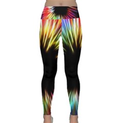 Color Background Structure Lines Lightweight Velour Classic Yoga Leggings