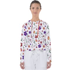 Flowers Pattern Texture Nature Women s Slouchy Sweat