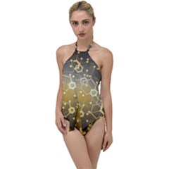 Block Chain Data Records System Go With The Flow One Piece Swimsuit by Simbadda