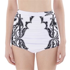 Holbein Antique Scroll Fruit High-waisted Bikini Bottoms by Simbadda