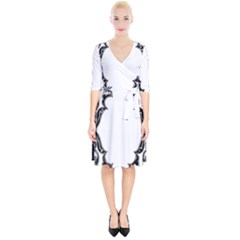 Holbein Antique Scroll Fruit Wrap Up Cocktail Dress by Simbadda