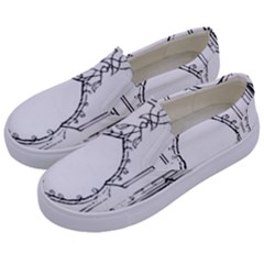 Leighton Floriated Antique Scroll Kids  Canvas Slip Ons by Simbadda