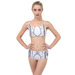 Leighton Floriated Antique Scroll Layered Top Bikini Set by Simbadda