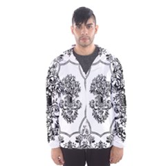 Floriated Antique Scroll Fruit Hooded Windbreaker (men) by Simbadda