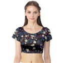 Marble Rock Comb Antique Short Sleeve Crop Top View1