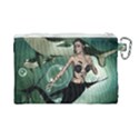 Wonderful Dark Mermaid With Awesome Orca Canvas Cosmetic Bag (Large) View2