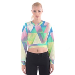 Triangles 2 Cropped Sweatshirt by JMMMedia