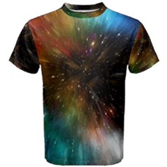 Universe Galaxy Sun Star Movement Men s Cotton Tee by Simbadda