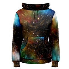 Universe Galaxy Sun Star Movement Women s Pullover Hoodie by Simbadda