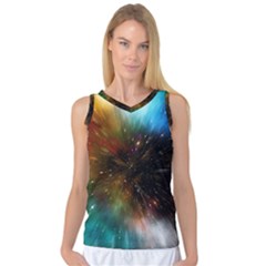 Universe Galaxy Sun Star Movement Women s Basketball Tank Top by Simbadda