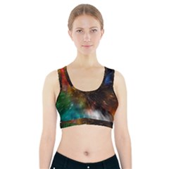 Universe Galaxy Sun Star Movement Sports Bra With Pocket by Simbadda