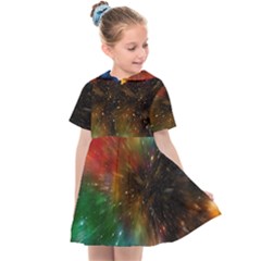 Universe Galaxy Sun Star Movement Kids  Sailor Dress