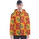 Squares and other shapes pattern                                                       Men s Hooded Puffer Jacket View1