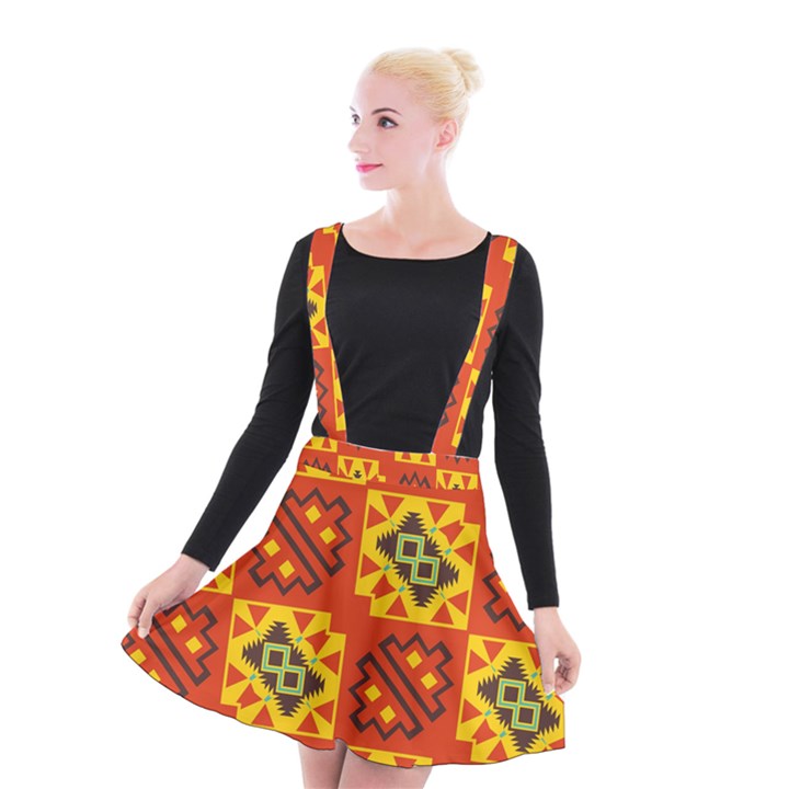 Squares and other shapes pattern                                                    Suspender Skater Skirt