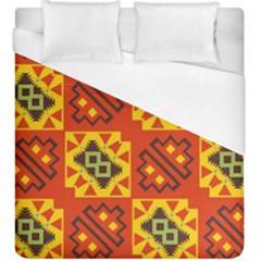 Squares And Other Shapes Pattern                                                        Duvet Cover (king Size) by LalyLauraFLM