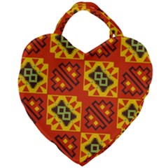 Squares And Other Shapes Pattern                                                  Giant Heart Shaped Tote by LalyLauraFLM