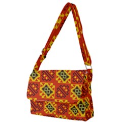 Squares And Other Shapes Pattern                                                  Full Print Messenger Bag